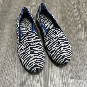 Rothy’s round toe zebra print women’s 8.5